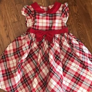 Gymboree plaid red and white holiday dress Size 4